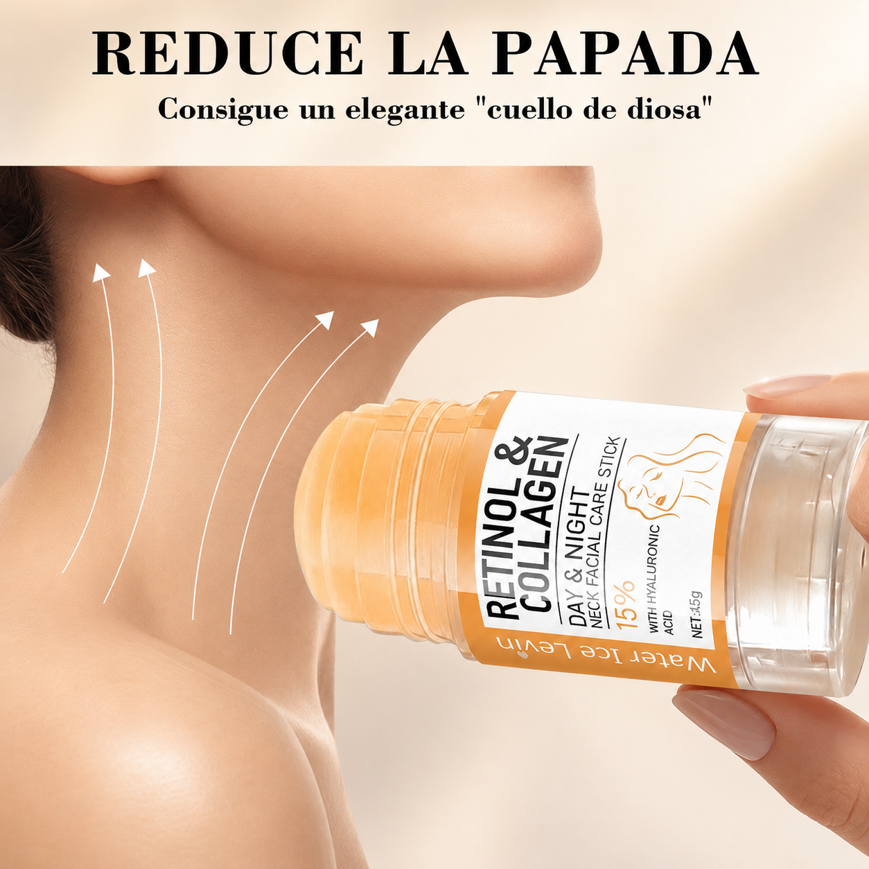 Stick Antiarrugas Retinol y Colágeno para Cuello y Rostro - LamloraStick
