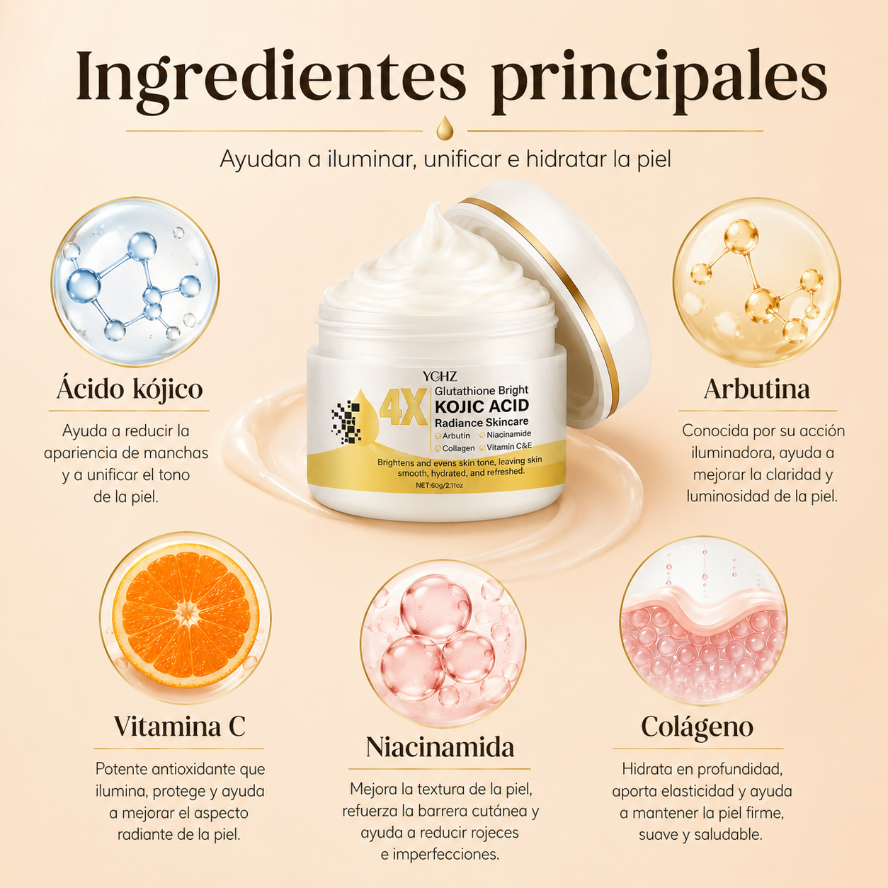 Crema Antimanchas con Ácido Kójico para Tono Uniforme